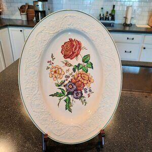 Large Antique Wedgwood Patrician "Bognor" Platter, 16" x 12 1/2"
